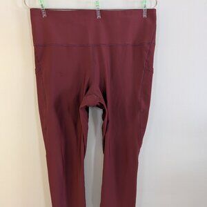 Athleta Interval Stash High Rise 7/8 Legging, Cherrywood | XL